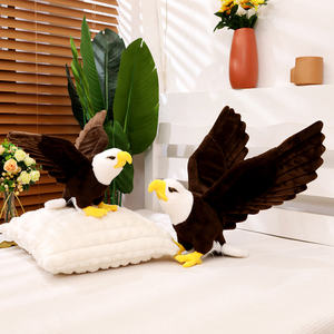실감나는 플러시 인형 독수리 장난감 창의적인 신제품 브랜드 로고 야생 무모 부드러운 플러시 독수리 장난감 - Product Image 3