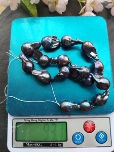 Chuỗi Ngọc Trai Baroque Nước Ngọt Tự Nhiên Kích Thước Lớn Chất Lượng Cao Chuỗi AAA Hạt Ngọc Trai Nuôi Cấy Chính Hãng Đủ Lỗ Để Làm Trang Sức - Product Image 6