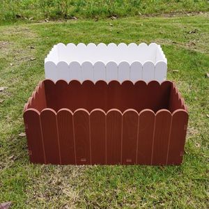 Llamativas jardineras de jardín de plástico blanco para hermosos jardines - Product Image 3