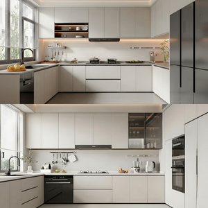 Meubles de cuisine sur mesure, design contemporain avec rangements gain de place pour projets résidentiels - Product Image 1