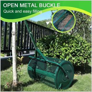 Épandeur de compost 24 ", rouleau d'épandage de fumier d'entretien de <span class=keywords><strong>pelouse</strong></span> et de jardin (<span class=keywords><strong>vert</strong></span>-petit) avec poignée en forme de T améliorée - Product Image 4