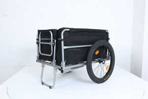 Remorque à <span class=keywords><strong>vélo</strong></span>, boîte à bagages robuste, roue pneumatique de 16 pouces, pneu gras, connexion et déconnexion faciles, remorque à bagages pour <span class=keywords><strong>vélo</strong></span> électrique - Product Image 4