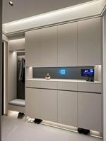 Mueble de Entrada, Mueble de Salón, Estante de Almacenamiento de Madera Maciza Multicapa de Gran Capacidad, Mueble de Entrada de Lujo para Zapatos
