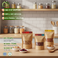 Sac d'emballage alimentaire pour noix et graines en papier kraft VMPET PE, taille personnalisée acceptée, imprimé numériquement par UV