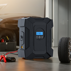 เครื่องสูบลมยางพกพา <span class=keywords><strong>Carsun</strong></span> 12V DC 120W พร้อมตัวตรวจสอบแรงดันลมยางและหน้าจอ LED สำหรับยางรถยนต์ - Product Image 5
