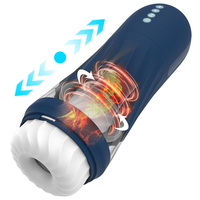 Automatischer männlicher Mastur bator mit rotierenden Heiz vibrations modi Weicher Silikon becher Freisprech-Sexspielzeug für Männer