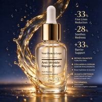 Serum Perbaikan Anti Kerut dengan Retinol Kolagen dan Asam Hialuronat untuk Mengurangi Garis Halus dan Mengencangkan Kulit Semua Jenis Kulit