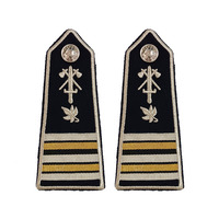 Épaulette personnalisée brodée et tissée pour uniforme de sécurité, pilote, uniforme de fanfare, insigne de grade personnalisé