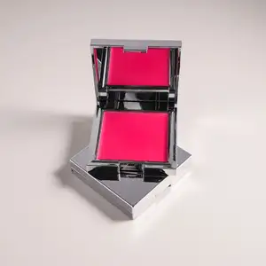Kleine Zilveren Blok Matte Poeder Blusher Crème Oem Merk Lip En Wang Dual-Purpose Licht Dronken Kleur Pak Make-Up
