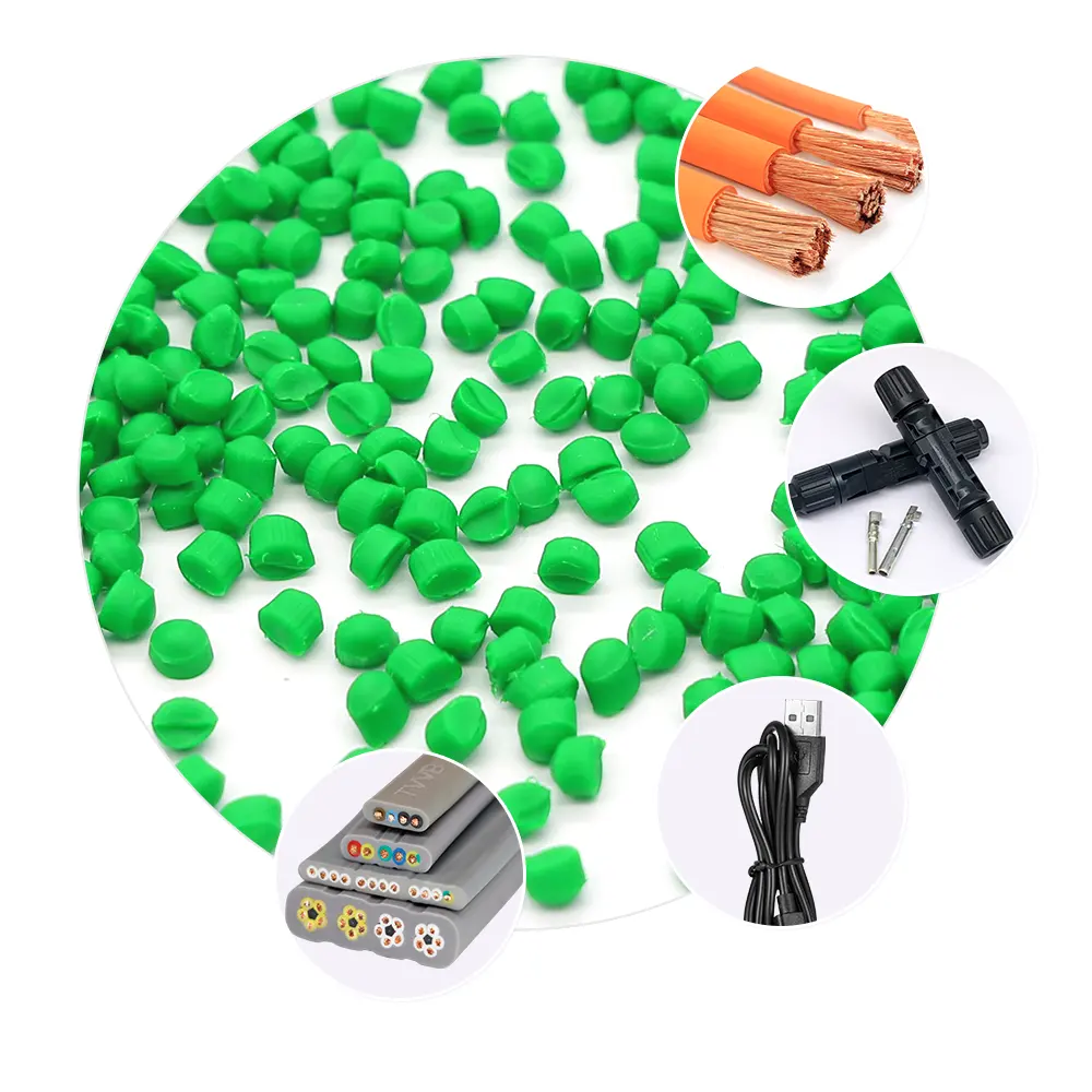 Milieuvriendelijk Tpe Thermoplastisch Elastomeer Plastic Pellets Gerecycleerde Tpe Grondstof Flexibele Tpe Korrels Voor Draadmantel