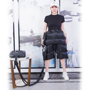 Masseur de jambes à compression d'air portable rechargeable pour la récupération sportive et la relaxation, avec 6 chambres, en vente, noir - Product Image 3