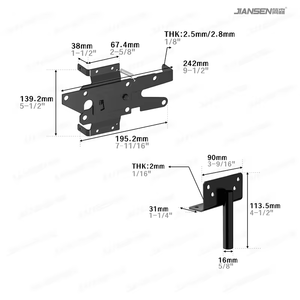 Loquet de portail agricole à verrouillage automatique en acier inoxydable noir durable, en stock local aux États-Unis, pour montage sur poteau - Product Image 2