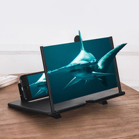 Univeral 10/12 Inch 3D HD Video Display Enlarged Cell Phone Holder Bracket Desktop Stand Mobile Phone Screen Magnifier