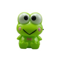 Novedosa Lámpara Nocturna LED Verde con Forma de Animalito Kawaii, Lámpara de Noche Suave de ABS con Enchufe, Decoración para Dormitorio y Sala de Estar