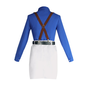 Star's Edge Jujutsu Kaisen Nanami Kento Cosplay-Kostüm, blaues Hemd, Krawatte, Hosenträger, Rock-Set - Product Image 4