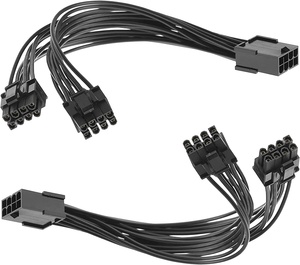 Splitter adaptörü 8 Pin dişi çift 8 Pin (6 + 2) Male8 kollu 8 Pin çift 8 standart PCIe GPU güç kablosu-yüksek kaliteli PVC bakır - Product Image 1