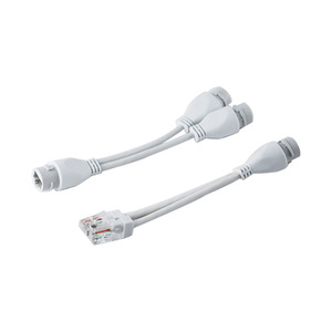 <b>RJ45</b> Splitter Adapter PoE <b>Cable</b> Pass Through For Router Interface Detachable White - Product Image 1