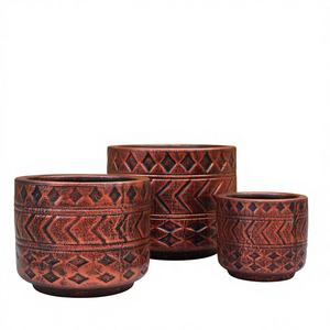 Jardinières et pots à fleurs en céramique écologiques pour la maison et le jardin avec finition émaillée, trou de drainage - Design moderne pour une utilisation en intérieur/extérieur - Product Image 1