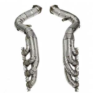 Collecteur d'échappement haute performance avec downpipe pour <span class=keywords><strong>Audi</strong></span> <span class=keywords><strong>S5</strong></span> 4.2L <span class=keywords><strong>V8</strong></span> 2008-2013 en acier inoxydable – Amélioration de performance pour la course - Product Image 2