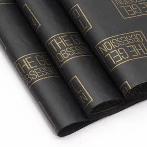 Custom Gold Brand Logo Printing Silk Paper 17gsm Thin White Clothing Wrapping Tissue Paper For Packaging