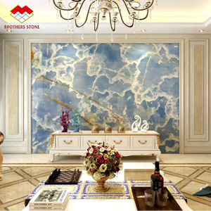 Modernas y Extravagantes Baldosas de <span class=keywords><strong>Gran</strong></span> Formato de Ónix Azul Ecológico, Duradero, Retroiluminado, Pulido, Translúcido, Natural, con Diseño de <span class=keywords><strong>Libro</strong></span> - Product Image 5