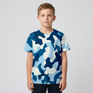 521002 T-shirts d'école personnalisés OEM pour enfants, uniformes d'été pour camps et entraînements avec votre logo, vêtements de travail pour garçons et filles étudiants - Product Image 1