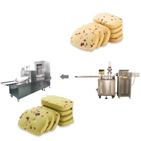 Ligne de production automatique de machines à biscuits bicolores fourrés au centre pour la fabrication de biscuits fourrés