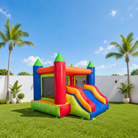Château gonflable commercial coloré de 3 m x 3 m / 3 m x 4 m pour enfants, idéal pour les fêtes et la location