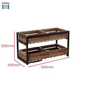 Estante de exhibición de aperitivos de hierro y madera de varios niveles - Estantería rústica de alta resistencia para mostrador de <span class=keywords><strong>supermercado</strong></span>/cafetería - Product Image 6