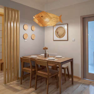 <b>Fish</b> Style Bamboo Weave Chandelier <b>Lamps</b> Restaurant Hanging <b>Lamp</b> Indoor hotel rattan Pendant Lights - Product Image 4