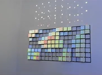 Cinétique led vidéo mur sculpture cinétique magique cube led mur de matrice 5x5 pixel Selfie Mur