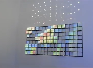 Cinétique led vidéo mur sculpture cinétique magique cube led mur de matrice 5x5 pixel Selfie Mur - Product Image 4