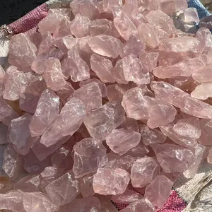 Groothandel Bulk Natuurlijke Roze Rozenkwarts Ruwe Steen Raw Crystal Quartz Specimen Rozenkwarts Healing Trommelstenen