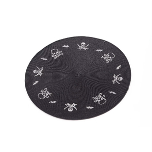 Wholesale Eco-Friendly PP Plastic Halloween Theme Asian Zen Woven 32cm Round <b>Placemats</b> <b>for</b> Household Dining <b>Table</b> EM4 Dark Hallo - Product Image 6