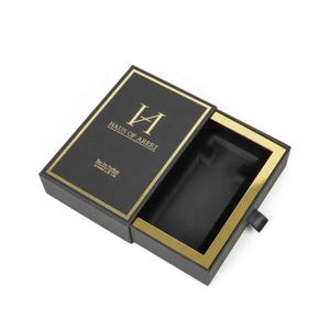 Crown Win Black Essential Perfume Oil Sample Custom Packaging Box <b>Set</b> Holographic Silver Sliding Pull Out Drawer Box Paper Boxes - Product Image 2