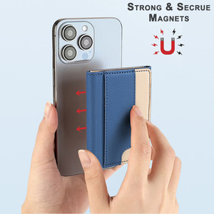 Double Color Mobile <strong>Phone</strong> Magnetic Card Pocket <strong>Phone</strong> <strong>Case</strong> Folding <strong>Wallet</strong> Card Bags for iPhone 17 16 15 14 - Product Image 2