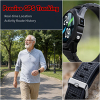 Montre GPS SOS 4G VFA56S pour personnes âgées, avec fonction de réponse aux appels, rappel de médicaments, détection de chute, alarme d'urgence et suivi de la fréquence cardiaque