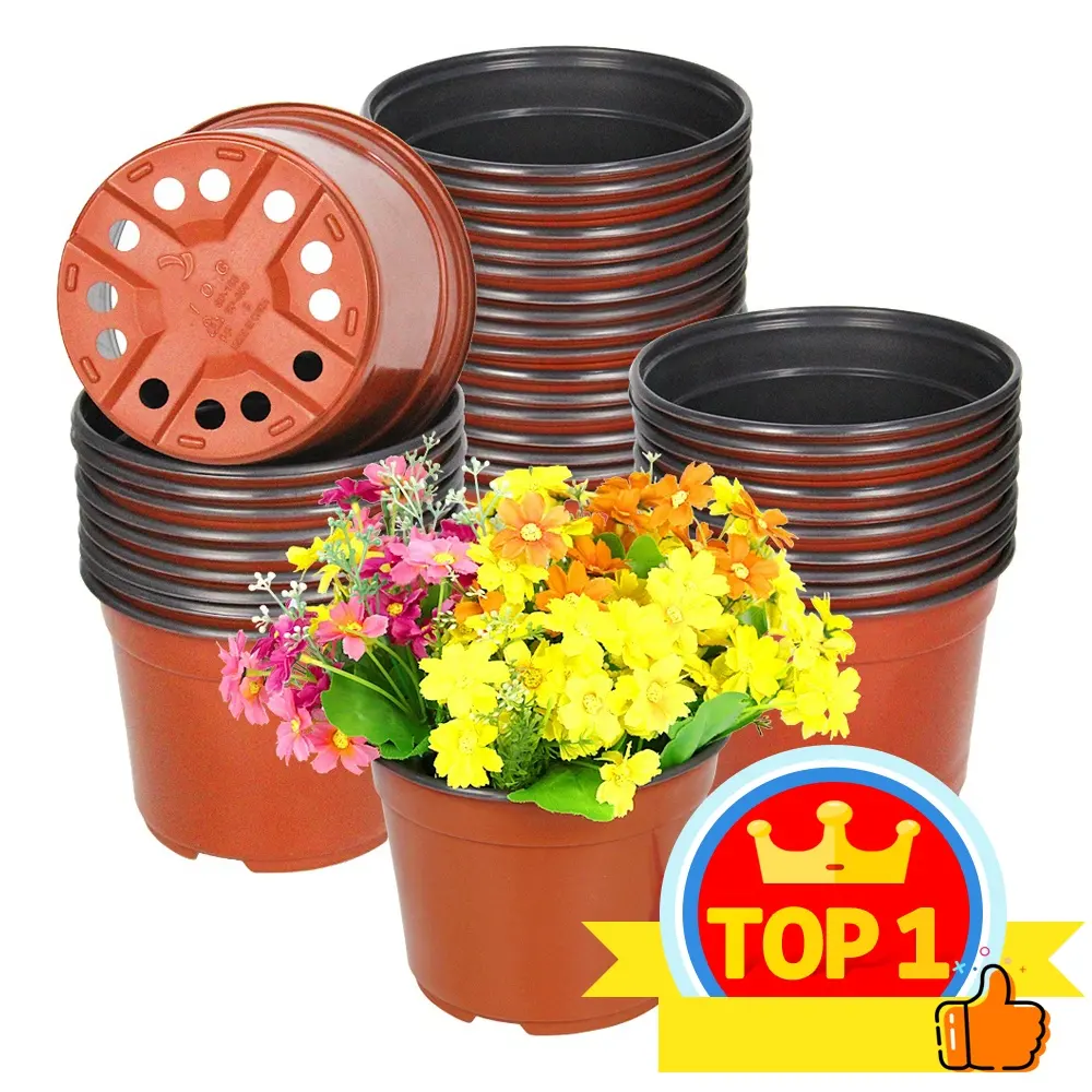 Échantillon gratuit pot de fleurs plusieurs tailles couleur petit pot de fleur en plastique jardin pépinière pot de plantes