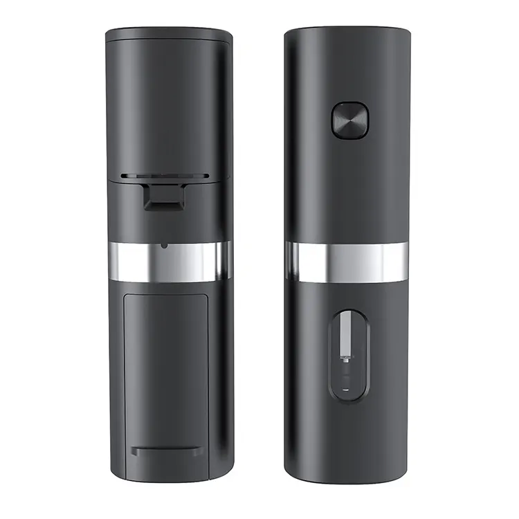 Portable Rechargeable Electric Abs Gravity Salt And Pepper Grinder Led Light Automatic Pepper Grinder