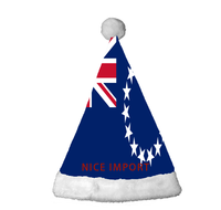 Meistverkaufte China-Flagge Weihnachtsmützen Komfortable Plüsch-Weihnachtsmützen für Erwachsene Neujahrs-Festliche Party-Kopfbedeckung