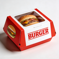 Boîtes à emporter en papier pour la restauration rapide, emballages pour hamburgers, frites, poulet frit