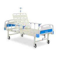 Offre Spéciale hôpital équipement une fonction lit d'hôpital pour le patient 1 manivelle lit médical manuel avec roulettes clinique lit de soins infirmiers