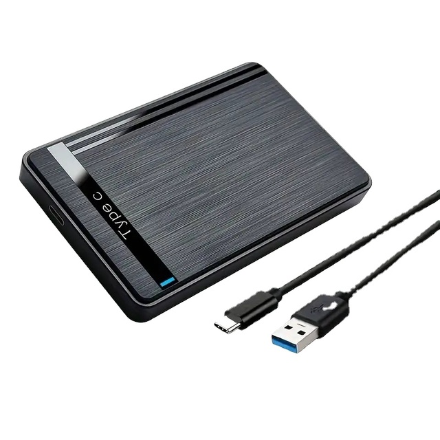 2.5" Hard Drive Enclosure Tepy C/USB C 3.1 Gen 2 To SATA III 6Gbps For SSD HDD External Hard Drive Disk Case