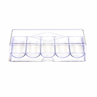 L'approvisionnement direct d'usine est grand, et le plateau de boîte de rangement transparent à 5 grilles peut contenir 100 morceaux de puces de 40x3.3mm