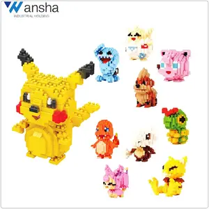 LNO Squirtle Charmander Diamond Mini Brick Pokemoned Figrues Toys Cartoon Pocket Monster Micro Building Blocks