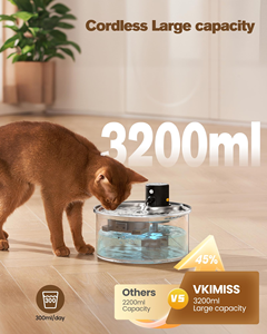 Bebedero Inalámbrico para Perros y Gatos, con Batería, Dispensador Automático de Agua para Mascotas de 3.2 Litros, Sensor de Movimiento, Uso en Interiores - Product Image 3