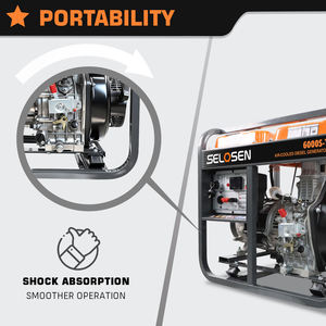 גנרטור דיזל אינברטר 5 קילוואט, 296 סמ\"ק, 192F, נייד, תעשייתי, 5 קילוואט. - Product Image 3