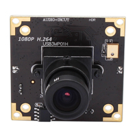 Smeiker SMK-USB3MP01H-L36 Módulo de Cámara USB 3MP H.264 WDR con Lente Ojo de Pez CMOS AR0331, Mini Webcam con Micrófono