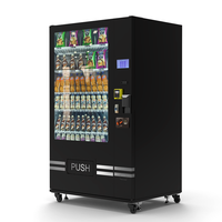 Distributeur automatique de snacks et de boissons froides ultra-étroit de luxe 65 cm avec SDK, en acier inoxydable, conforme ADA, pour salle de sport
