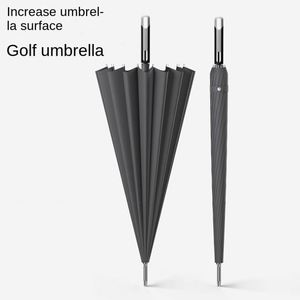 Parapluie droit automatique à 16 baleines, grand modèle à double poignée longue, personnalisable avec logo, pour la vente en gros, les cadeaux, la publicité, direct usine - Product Image 1